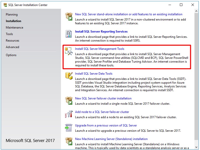 SQL Server 2017 Kurulumu